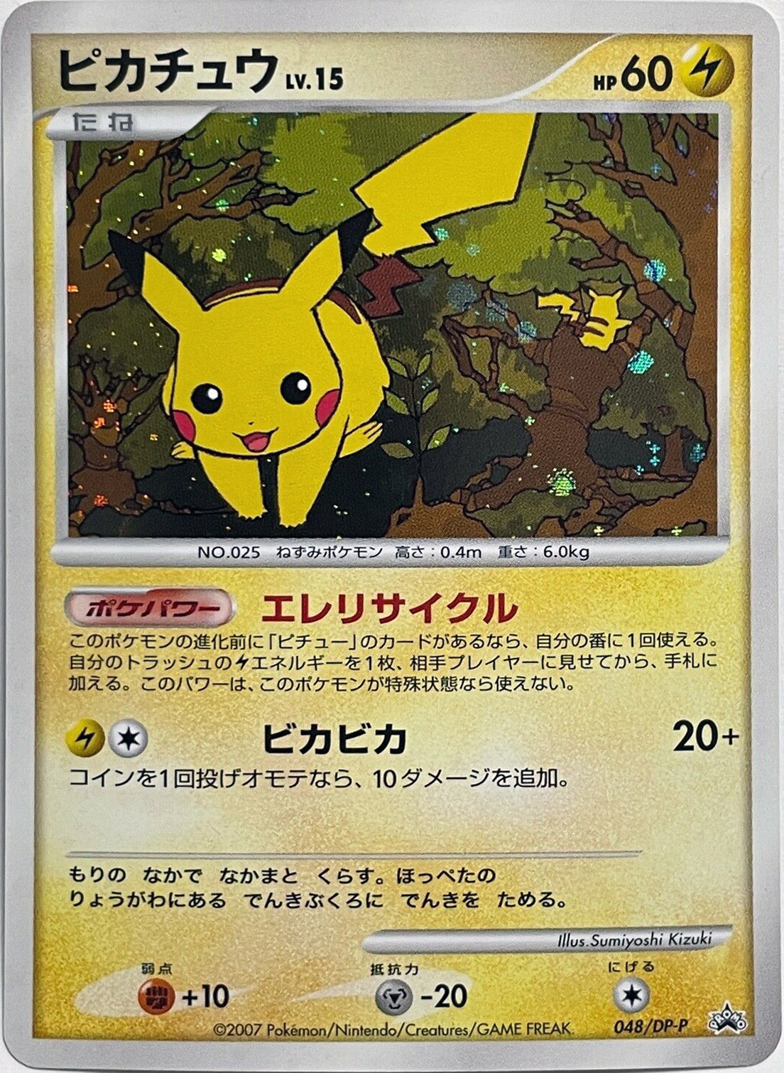 Pikachu 048 Dp P Japanese Promo Pokumon