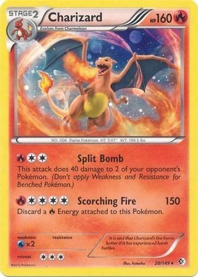 Cosmos Holo Charizard (20/149 XY Blisters, XY Knock Out Collection, XY ...